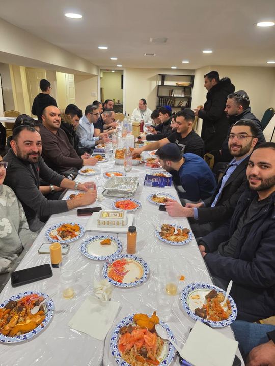 Community dinner after learning
