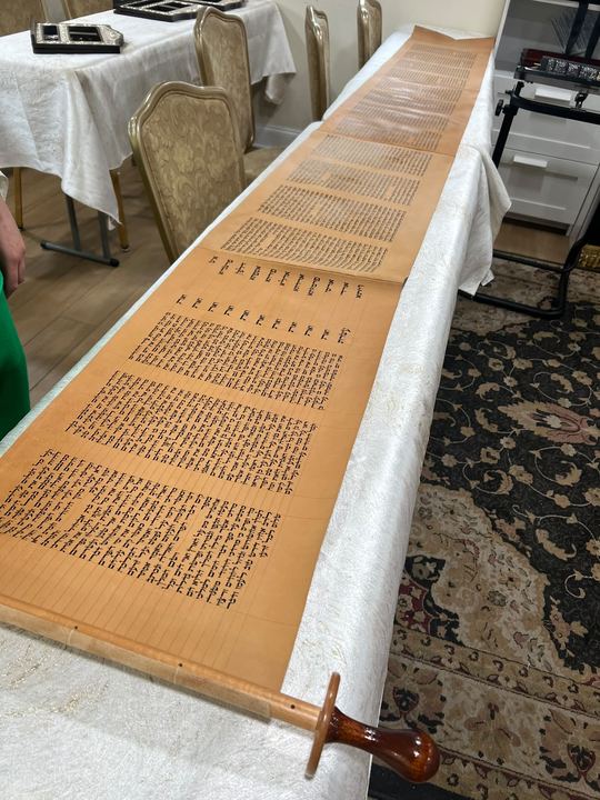 Megillat Esther, open for the Purim reading